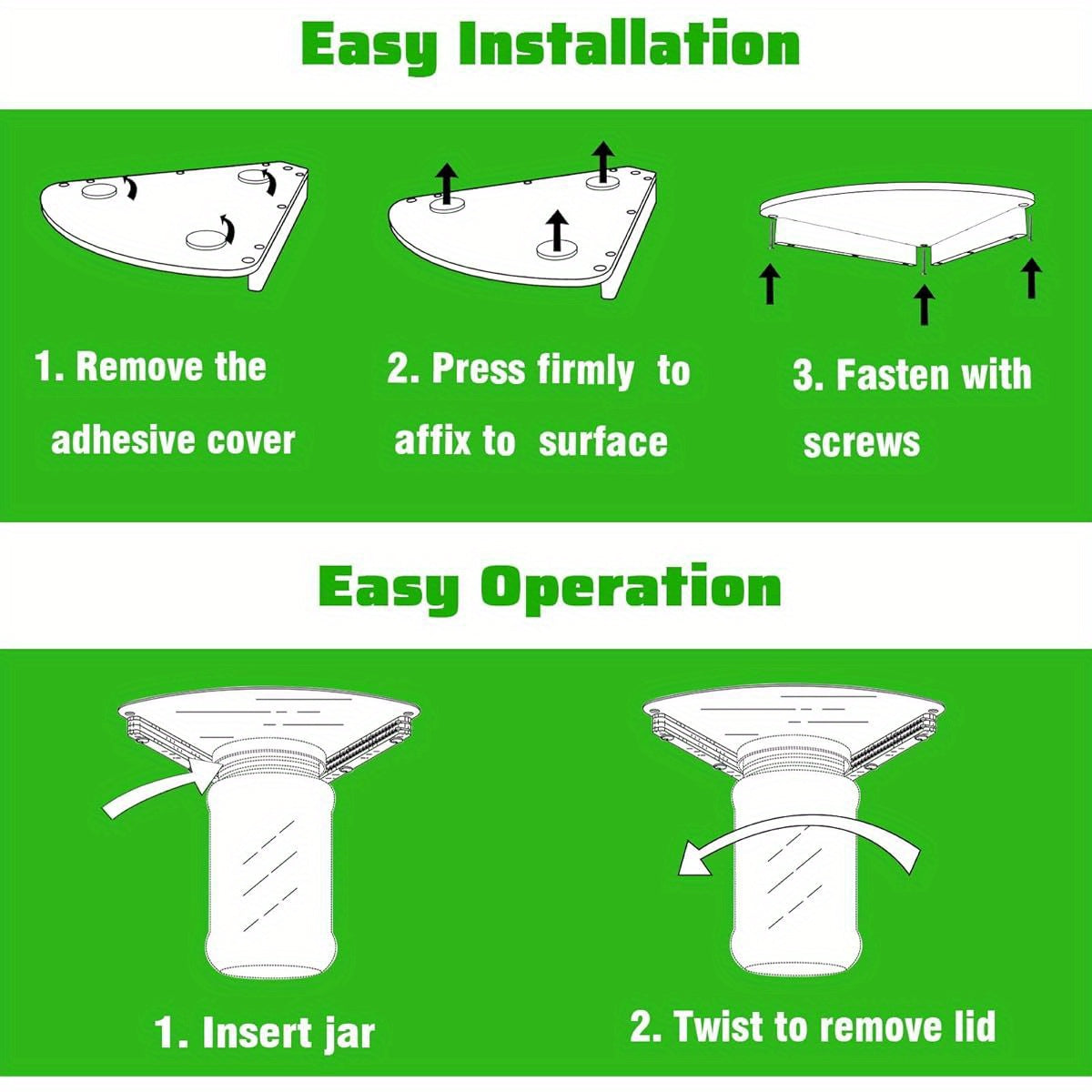 Ergonomic Under Cabinet Jar & Bottle Cap Opener for Seniors with Arthritis & Weak Hands - Stainless Steel Manual Opener with Easy-Grip Handle, No Electricity Needed, Safe Kitchen Tool for Small Spaces, Sleek Metallic Finish, Durable Construction